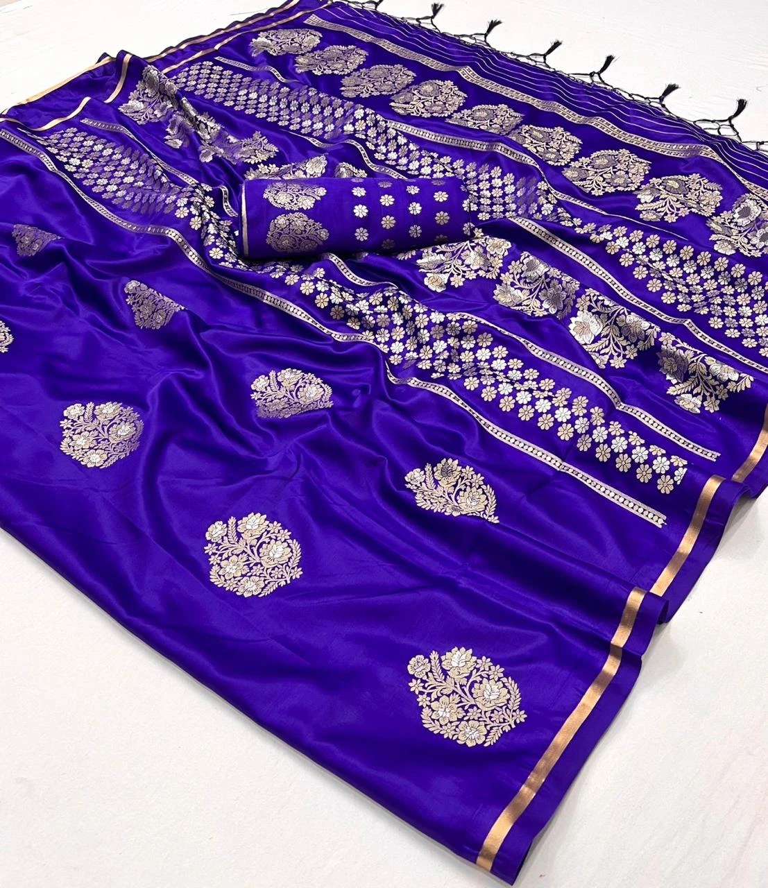 Rajtex Kanthkala Topaz Silk Wholesale Fancy Silk Catalog — Wholesale Sarees, rajtex wholesale from Surat - Gallery Image 5